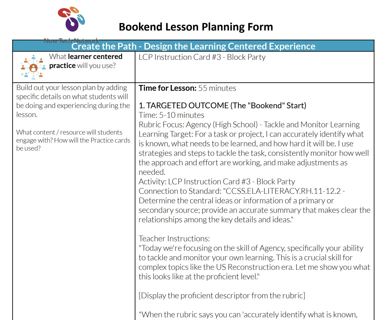 Navigator — sample lesson output